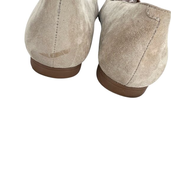Vionic Carmela Perforated Suede Ballet Flats Taupe Beige Size 8 Wide - Picture 5 of 10